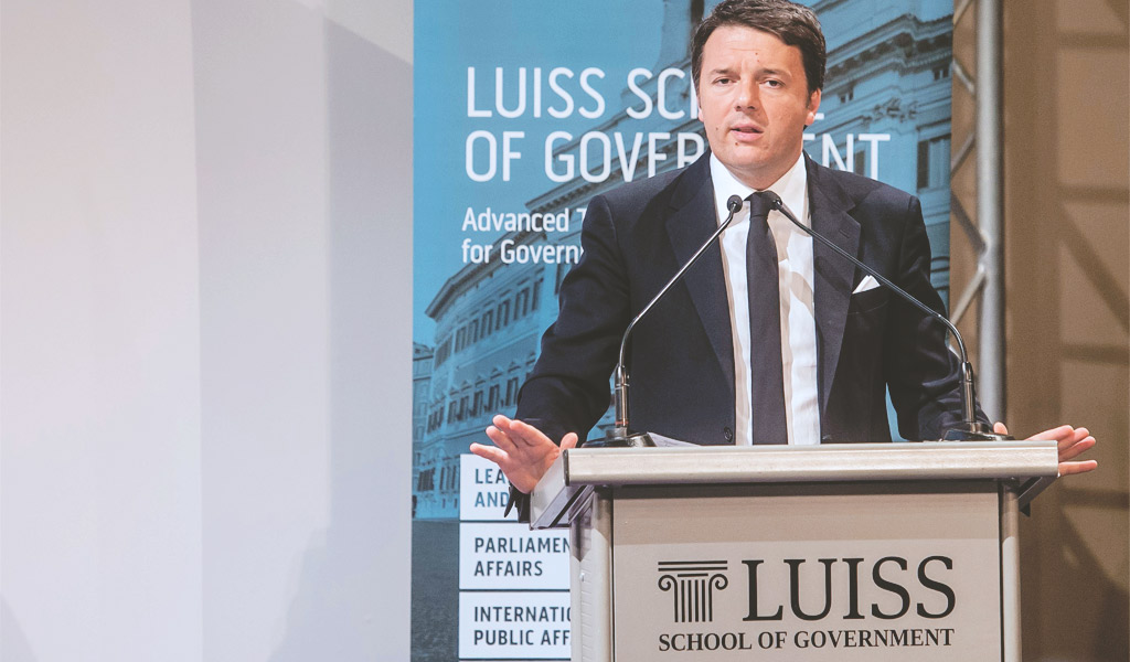 Il Premier Matteo Renzi al quinto anniversario della LUISS School of Government